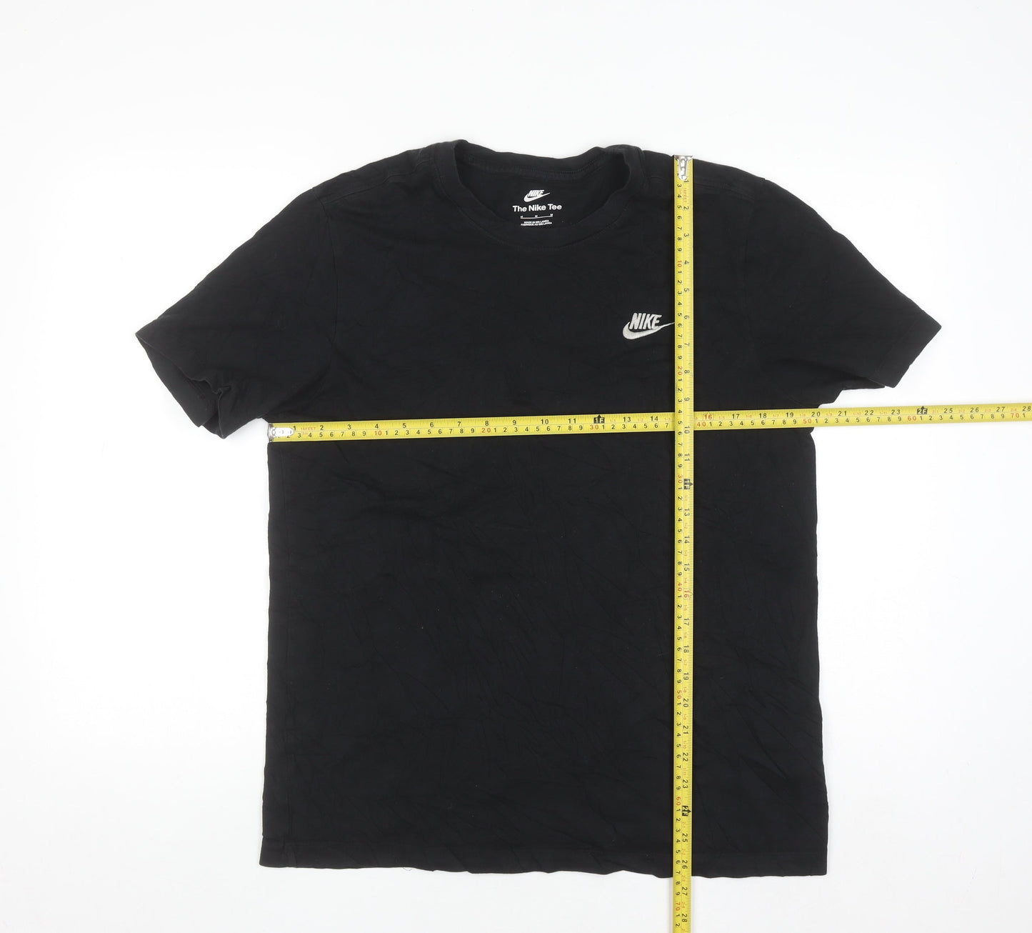 Nike Men's Black Cotton Crew Neck Sports T-Shirt M
