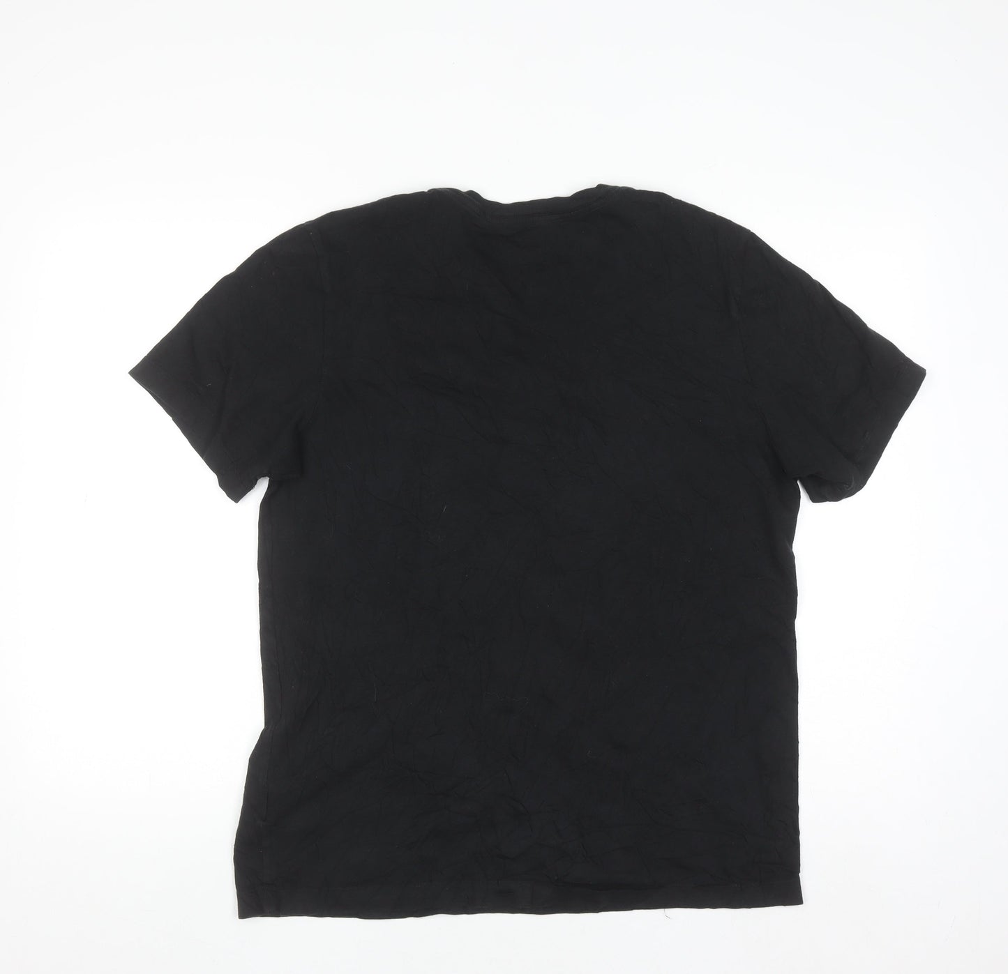 Nike Men's Black Cotton Crew Neck Sports T-Shirt M
