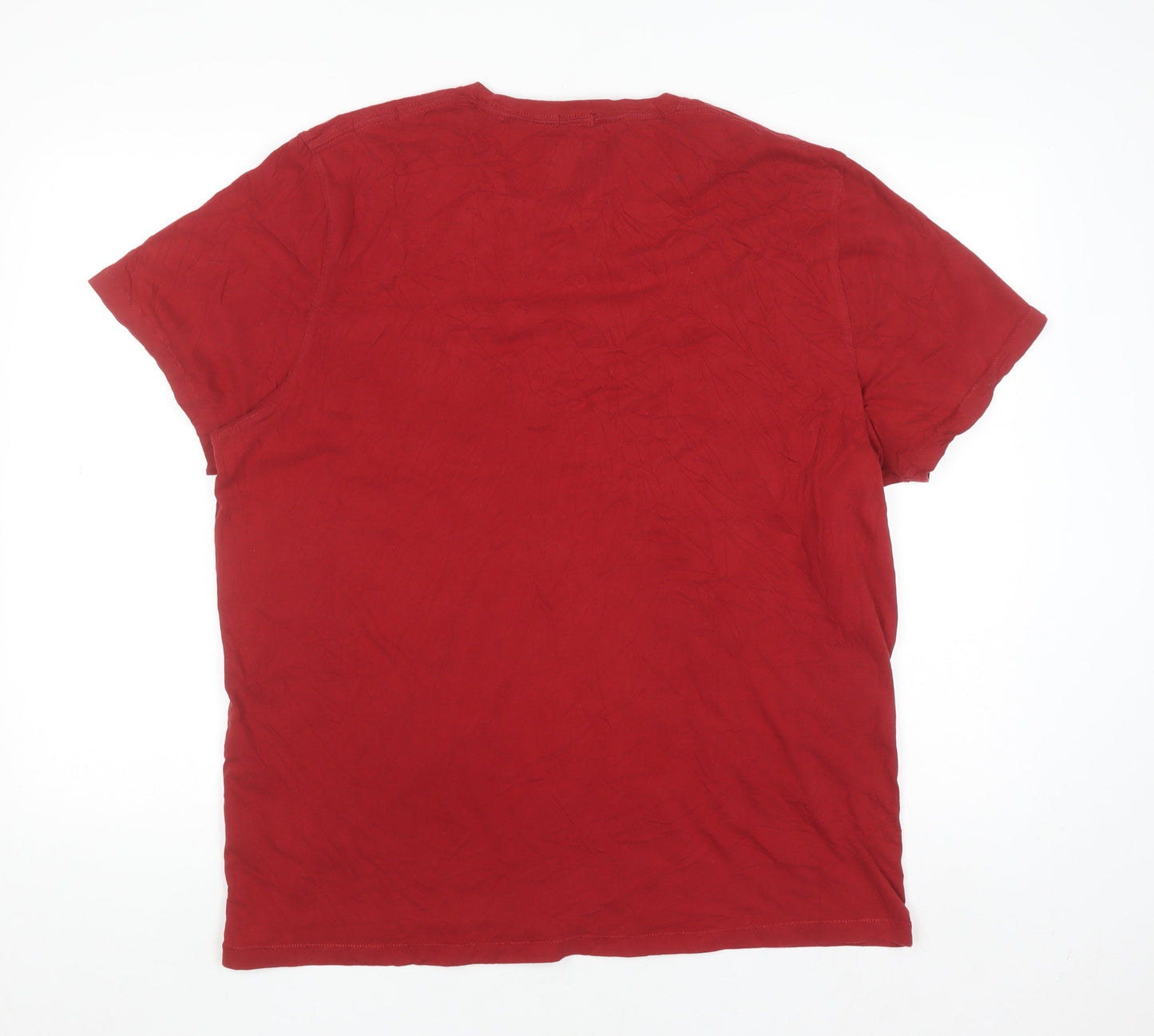 Abercrombie & Fitch Men's Red XL Crew Neck Cotton T-Shirt