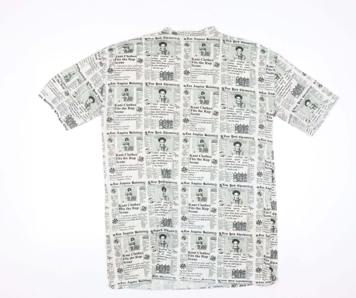 PrettyLittleThing Men’s Black & White Graphic Print Crew Neck T-Shirt XS
