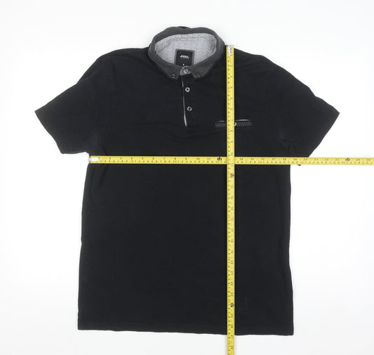 Burton Menswear London Black Short Sleeve Polo Shirt M Regular Fit