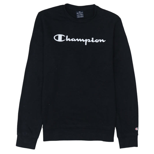 Champion Boys Black 2XL Pullover Fleece Sweatshirt with Logo Print