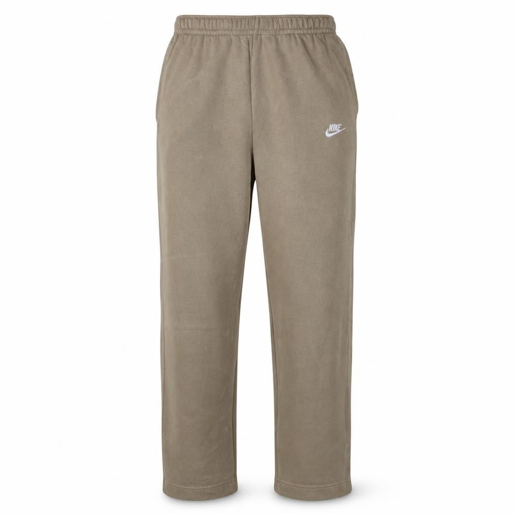 Nike Men's Beige Fleece Sweatpants L Regular Fit Elastic Waist