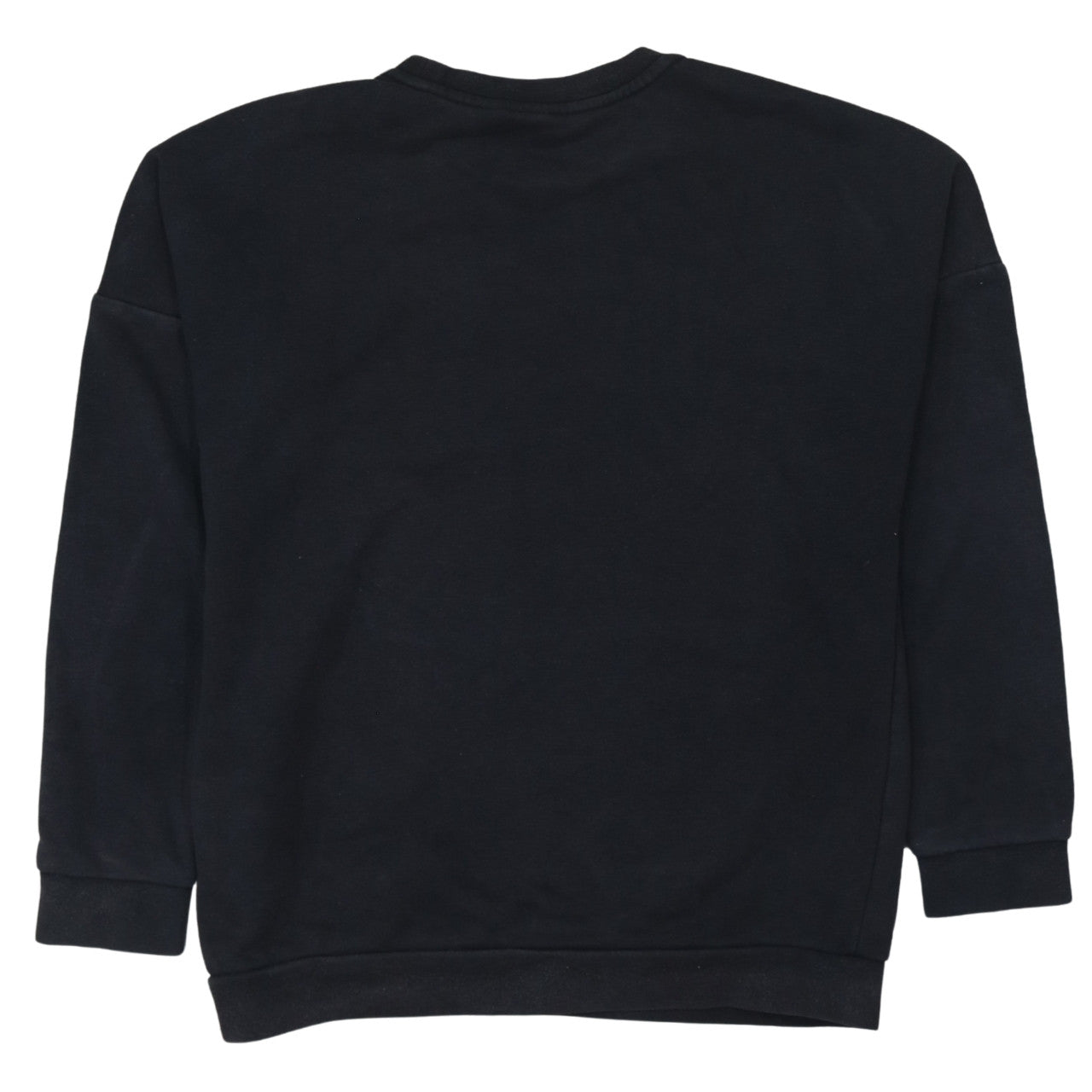 Adidas Boys Black Pullover Sweatshirt 9-10 Years Regular Fit Logo Fleece