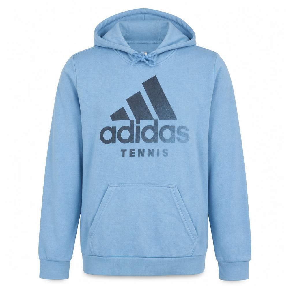 Adidas Men's Blue Pullover Hoodie M Tennis Sports Logo