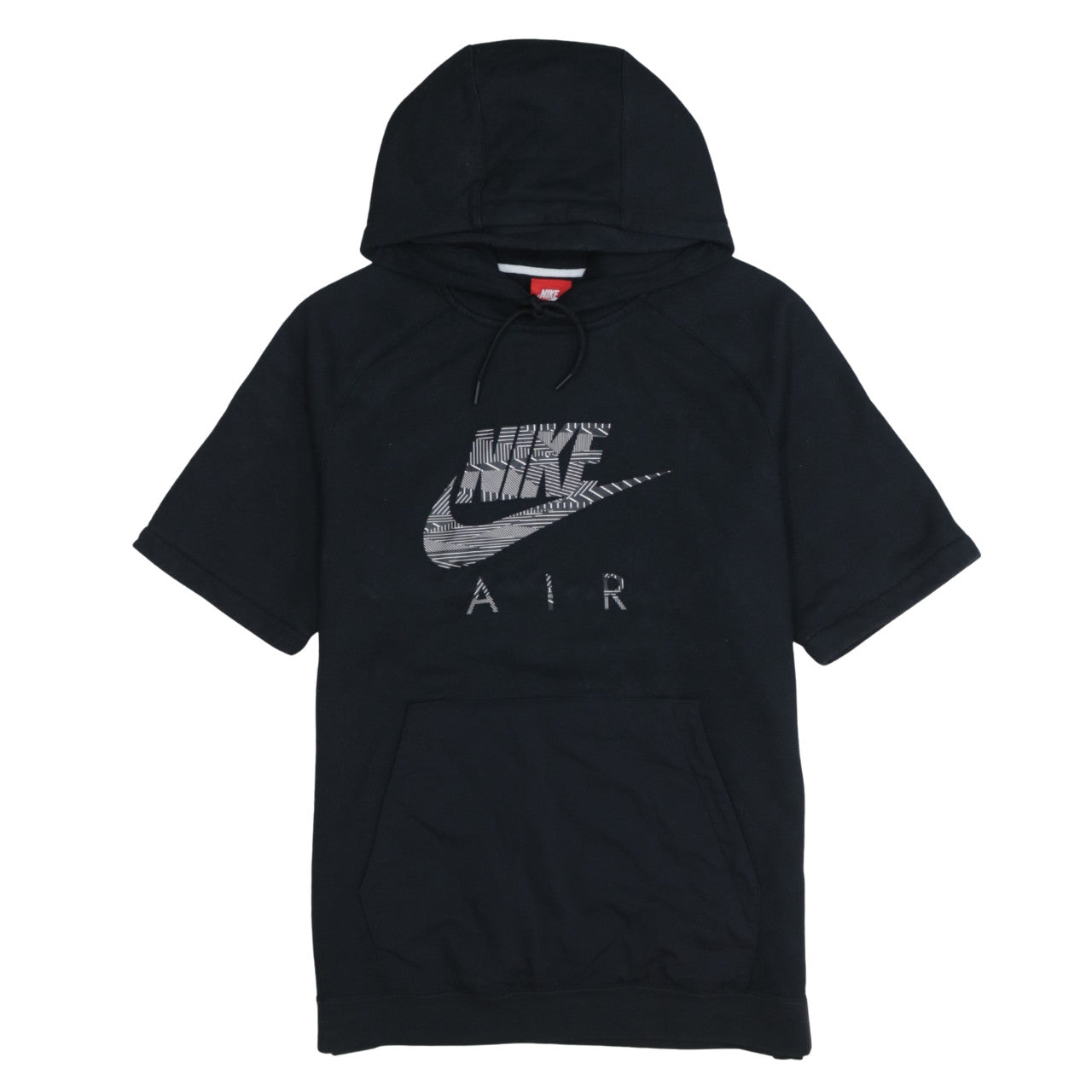 Nike Men's Black L Pullover Short Sleeve Hoodie with Logo