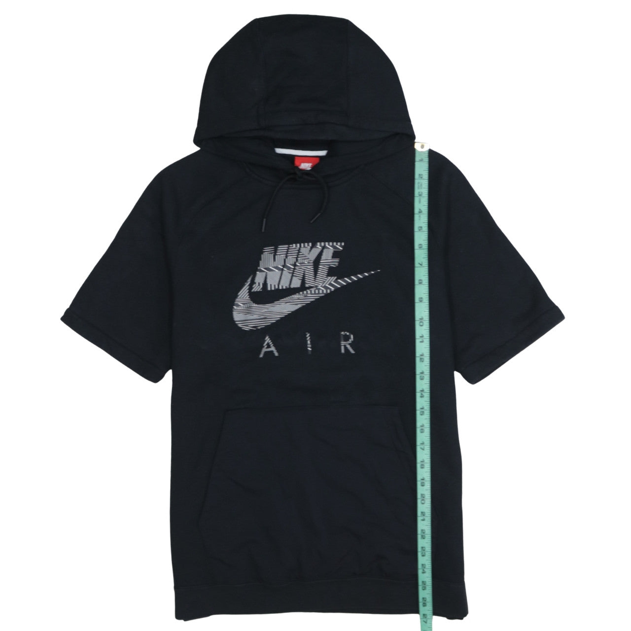 Nike Men's Black L Pullover Short Sleeve Hoodie with Logo
