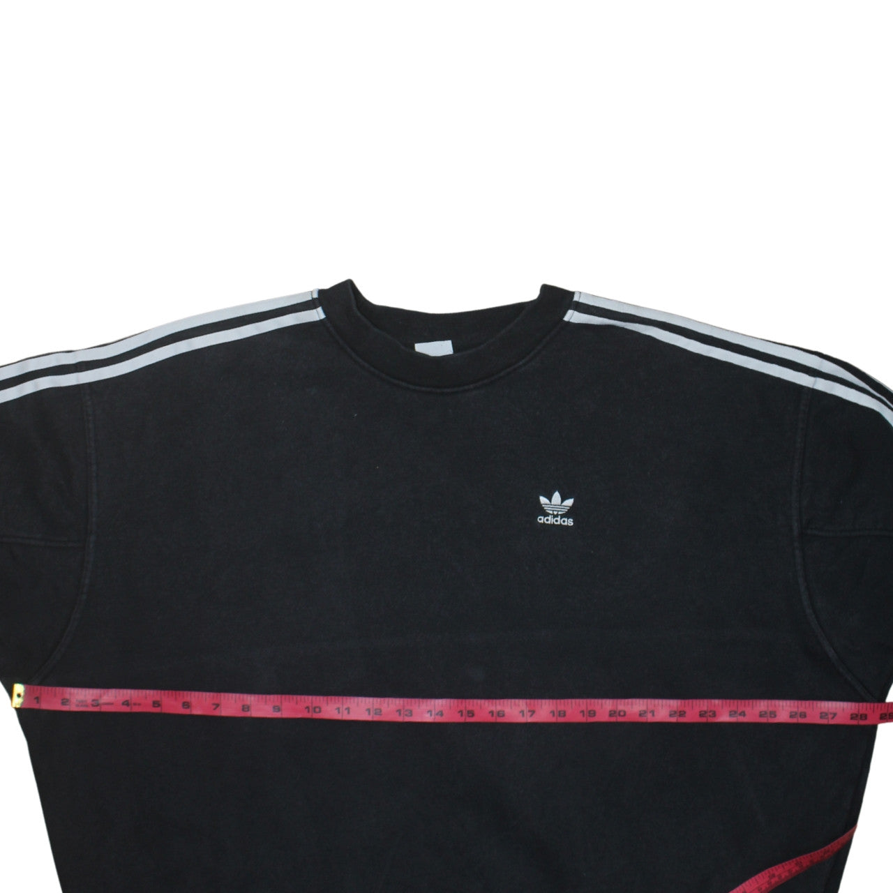 Adidas Womens Black Crew Neck Long Sleeve Pullover Sweatshirt UK 12
