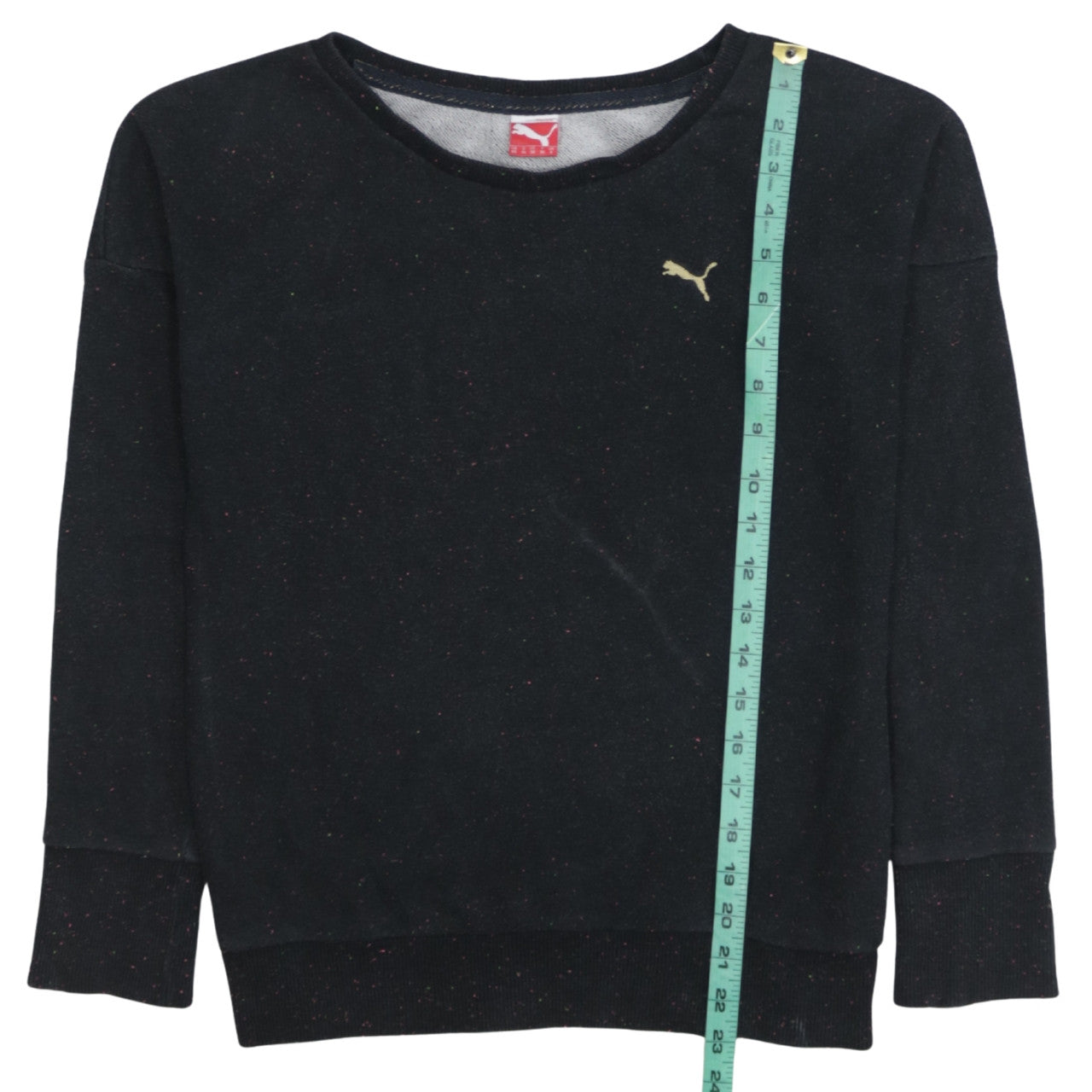 Puma Womens Black Crew Neck Pullover Sweatshirt UK 8