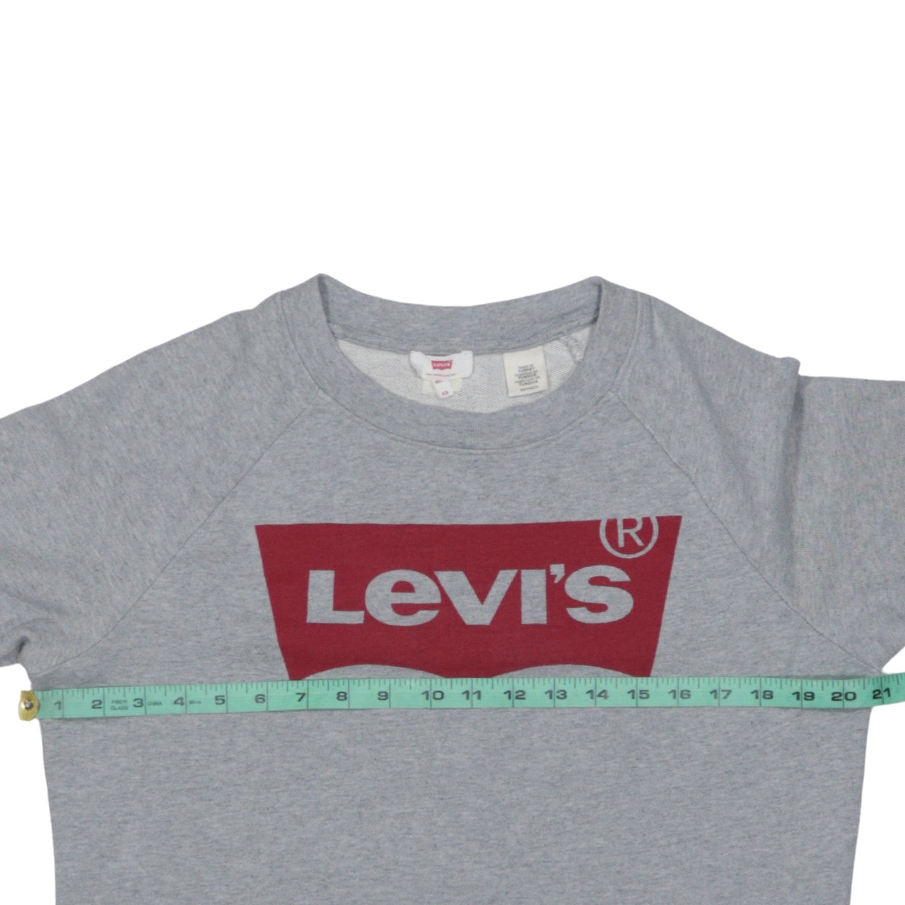 Levi's Mens Grey XS Crew Neck Logo Pullover Sweatshirt