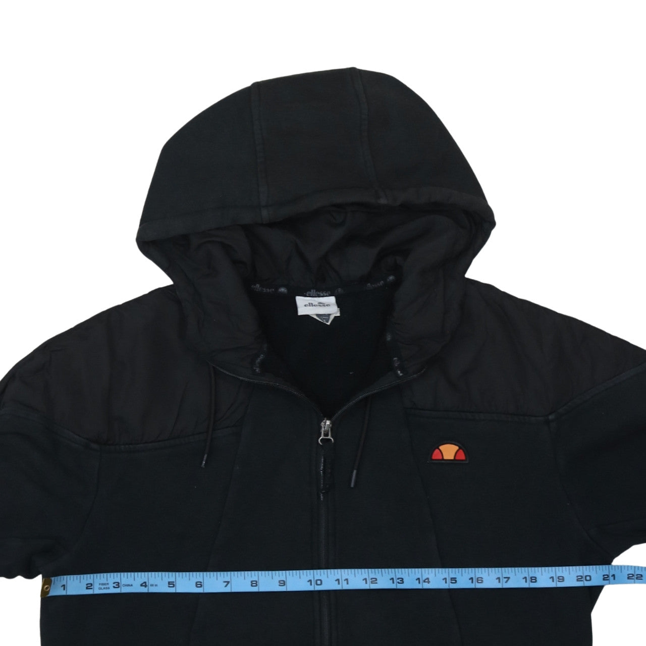 Ellesse Men’s Black Full Zip Hoodie Size L Regular Fit