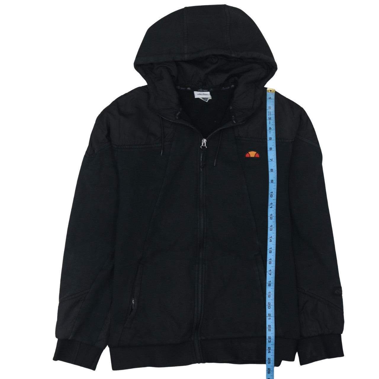 Ellesse Men’s Black Full Zip Hoodie Size L Regular Fit