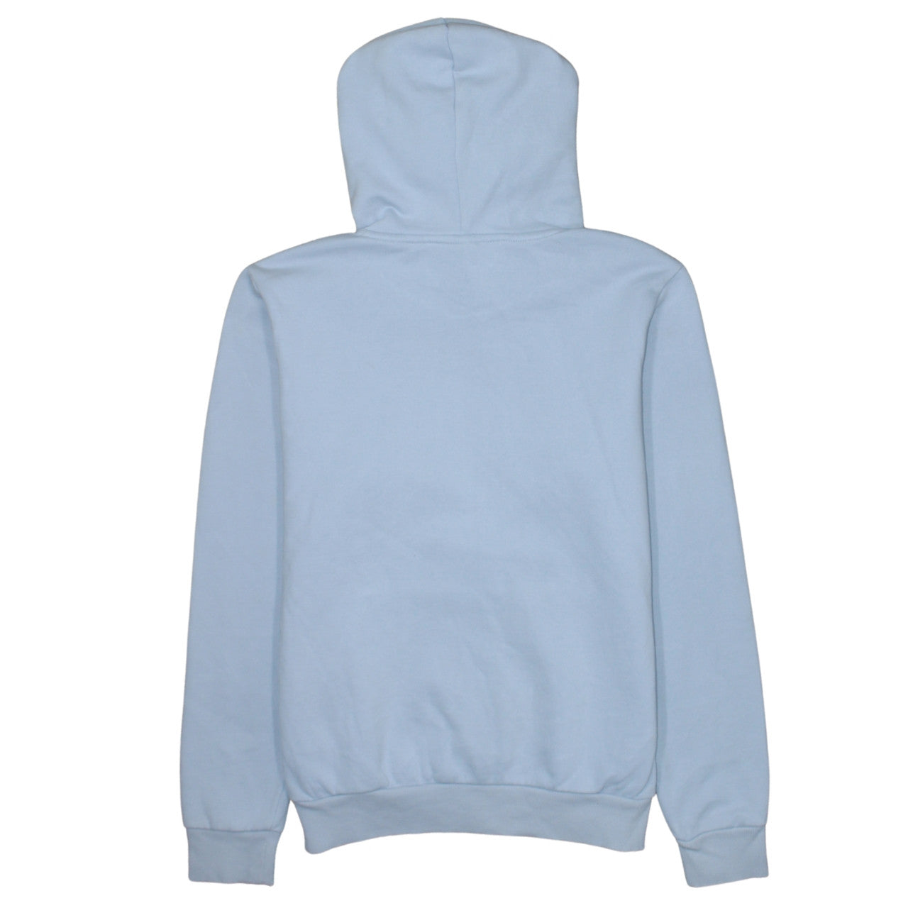 Puma Women Light Blue Pullover Hoodie M Logo Print Cotton Blend