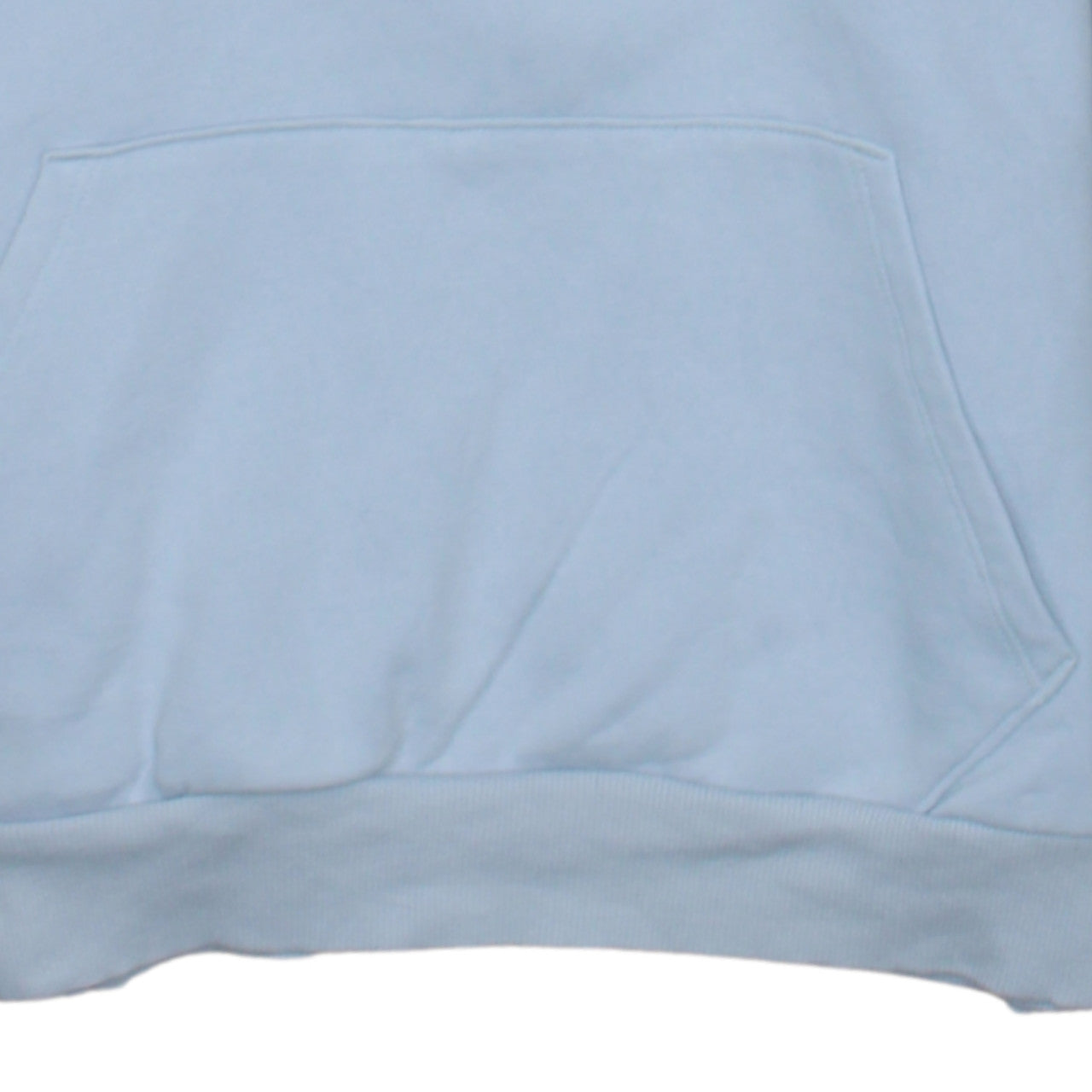 Puma Women Light Blue Pullover Hoodie M Logo Print Cotton Blend