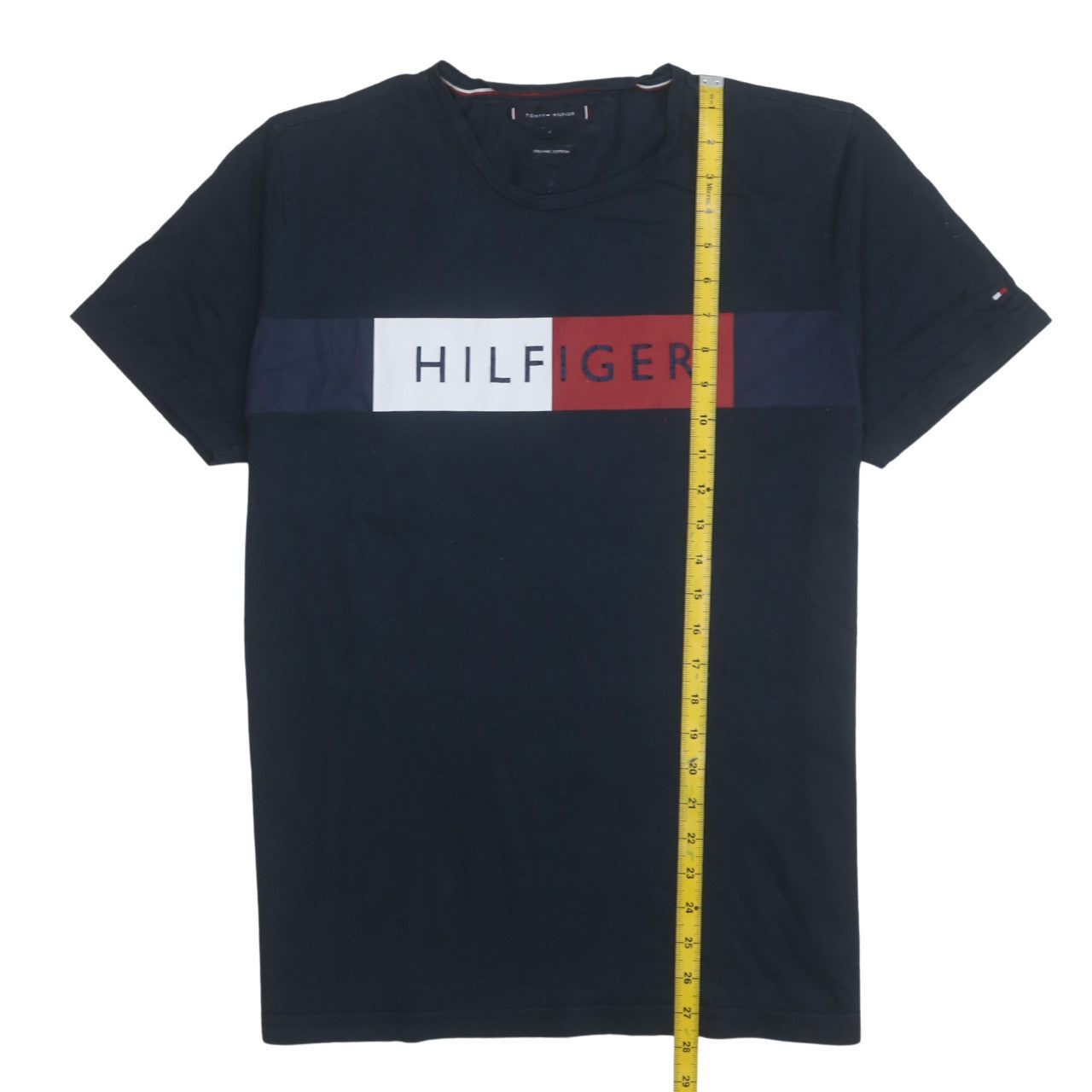 Tommy Hilfiger Men's Blue Logo Graphic Cotton T-Shirt Size L