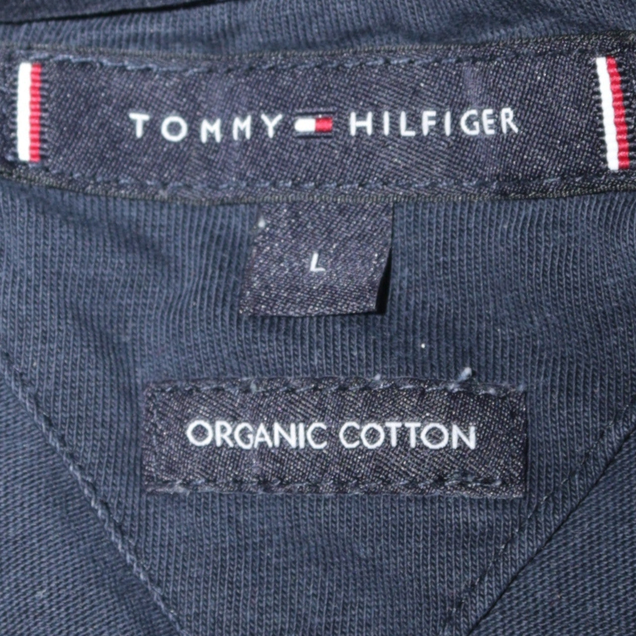 Tommy Hilfiger Men's Blue Logo Graphic Cotton T-Shirt Size L