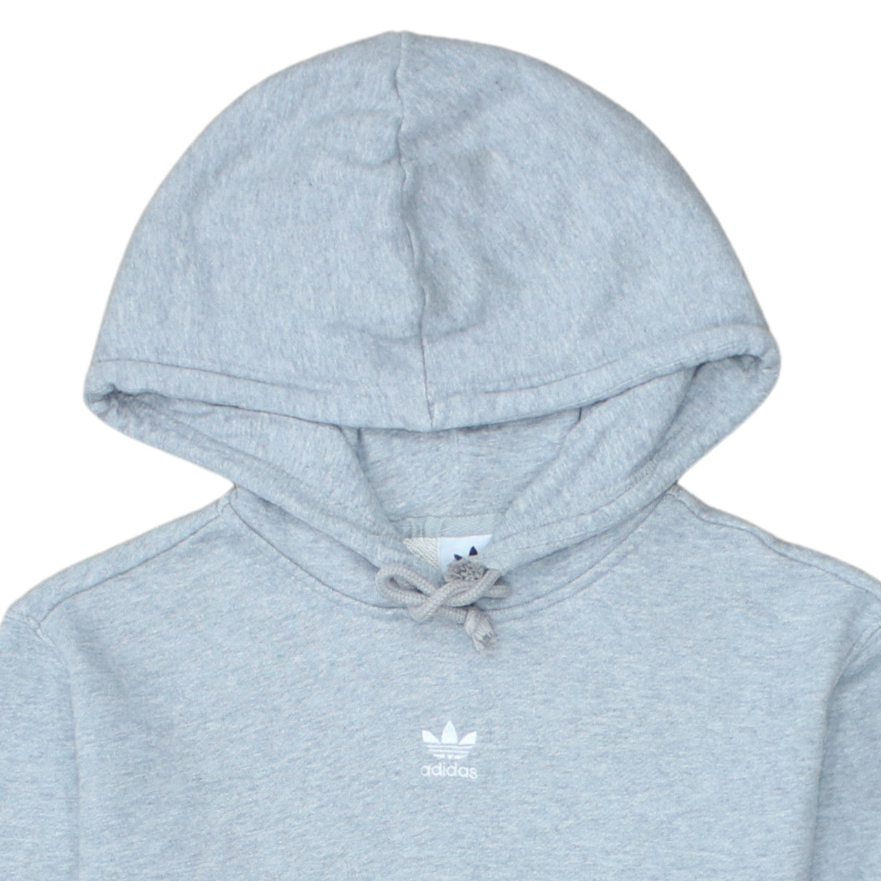 Adidas Women Grey Pullover Hoodie Size 8 Logo Hooded Sweatshirt