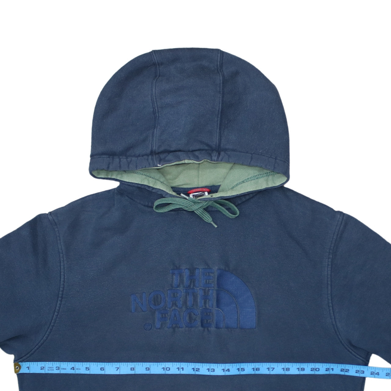 The North Face Men's Blue Pullover Hoodie Size L Cotton Fleece