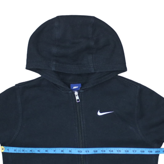 Nike Boys Black Full Zip Hoodie Size 13-15 Years XL Cotton Blend