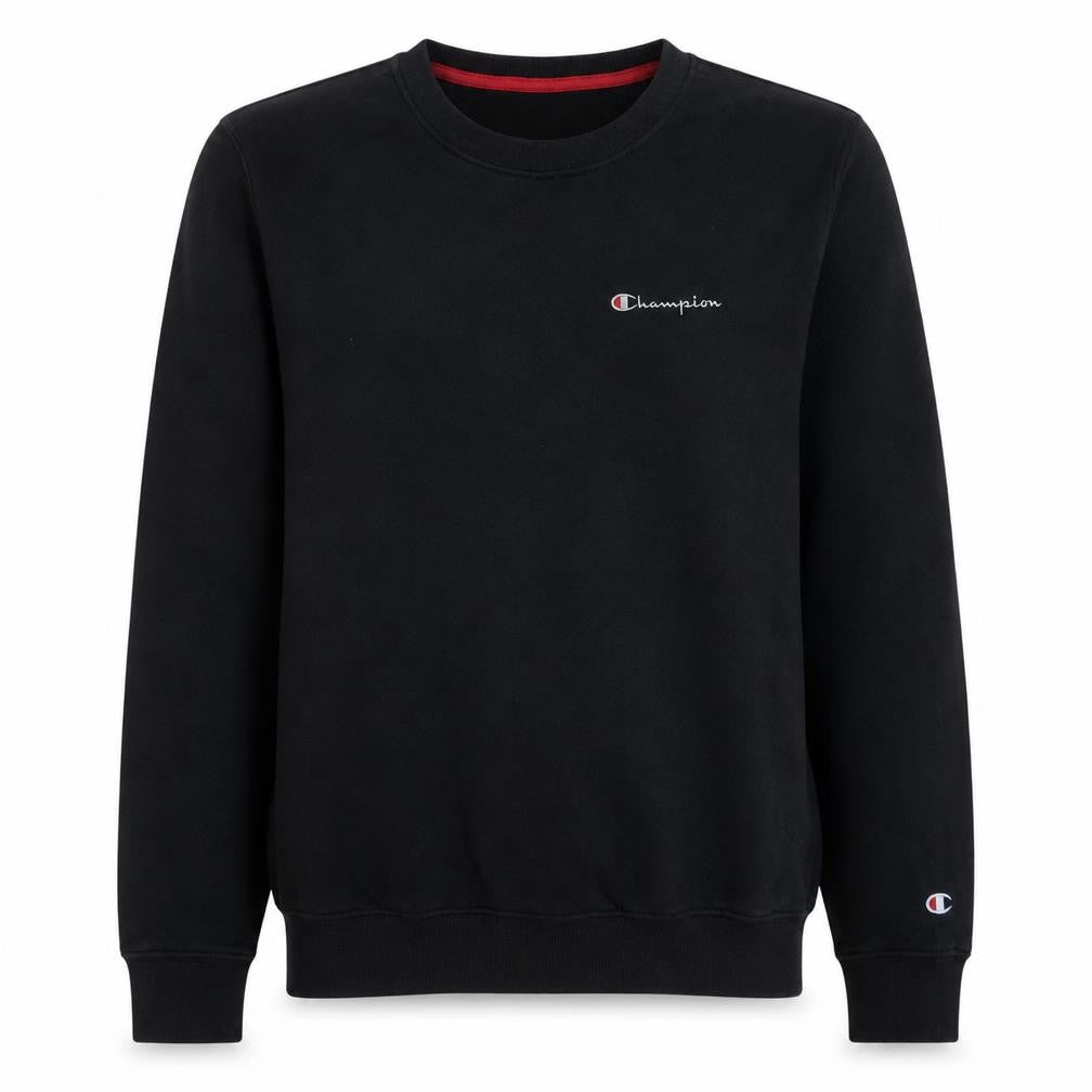 Champion Men's Black Small Pullover Crew Neck Embroidered Sweatshirt