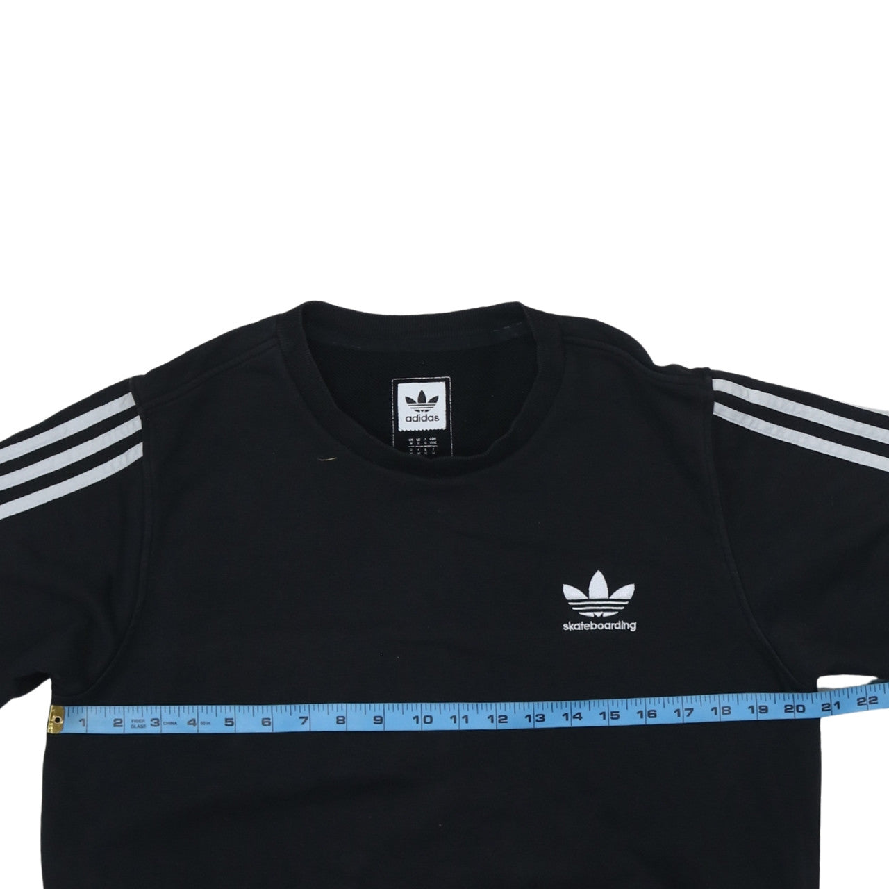 Adidas Men's Black Crew Neck Skateboarding Sweatshirt Size M