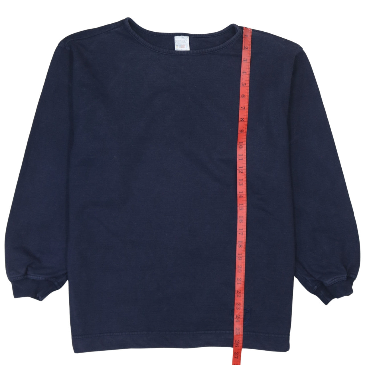 Puma Men's Blue Crew Neck Long Sleeve Pullover Sweatshirt S