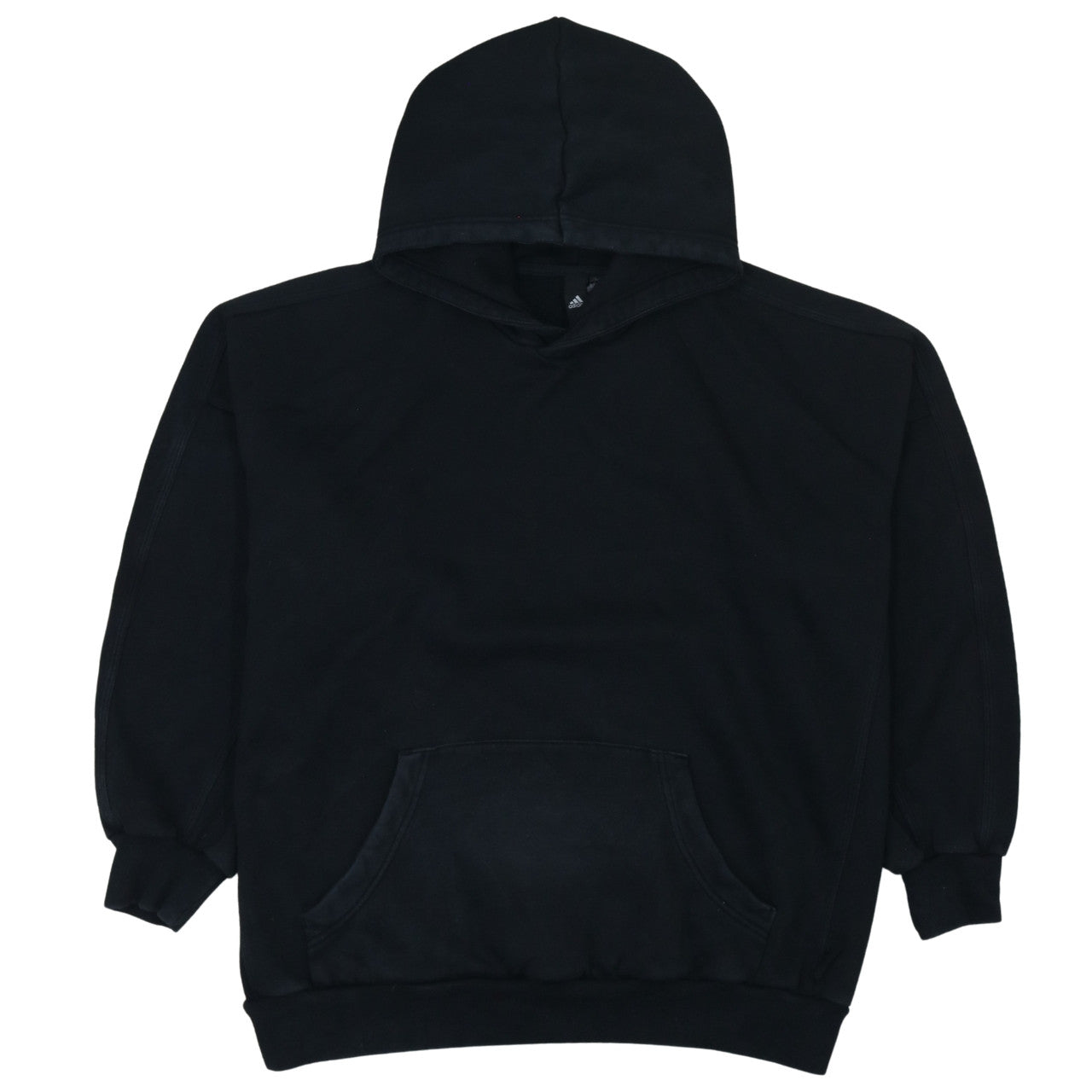 Adidas Womens Black Pullover Hoodie L Relaxed Fit Cotton Blend