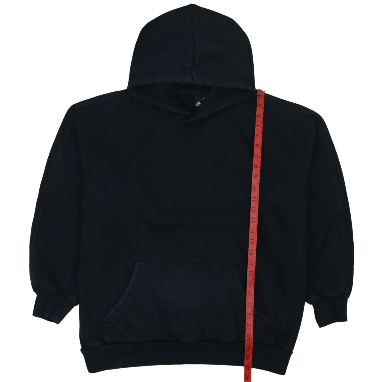 Adidas Womens Black Pullover Hoodie L Relaxed Fit Cotton Blend