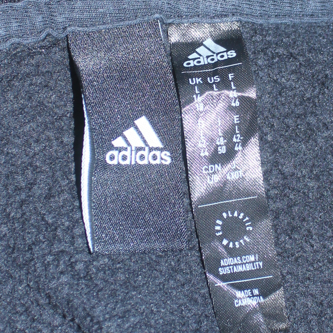 Adidas Womens Black Pullover Hoodie L Relaxed Fit Cotton Blend