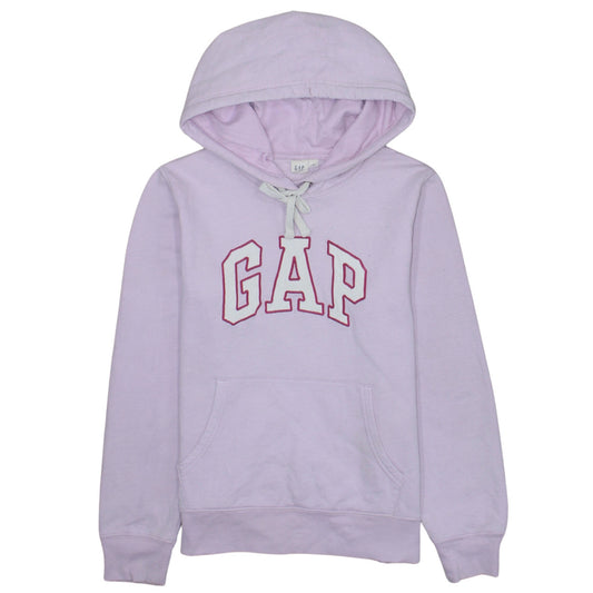 GAP Women Lilac Logo Pullover Hoodie Size M Cotton Blend