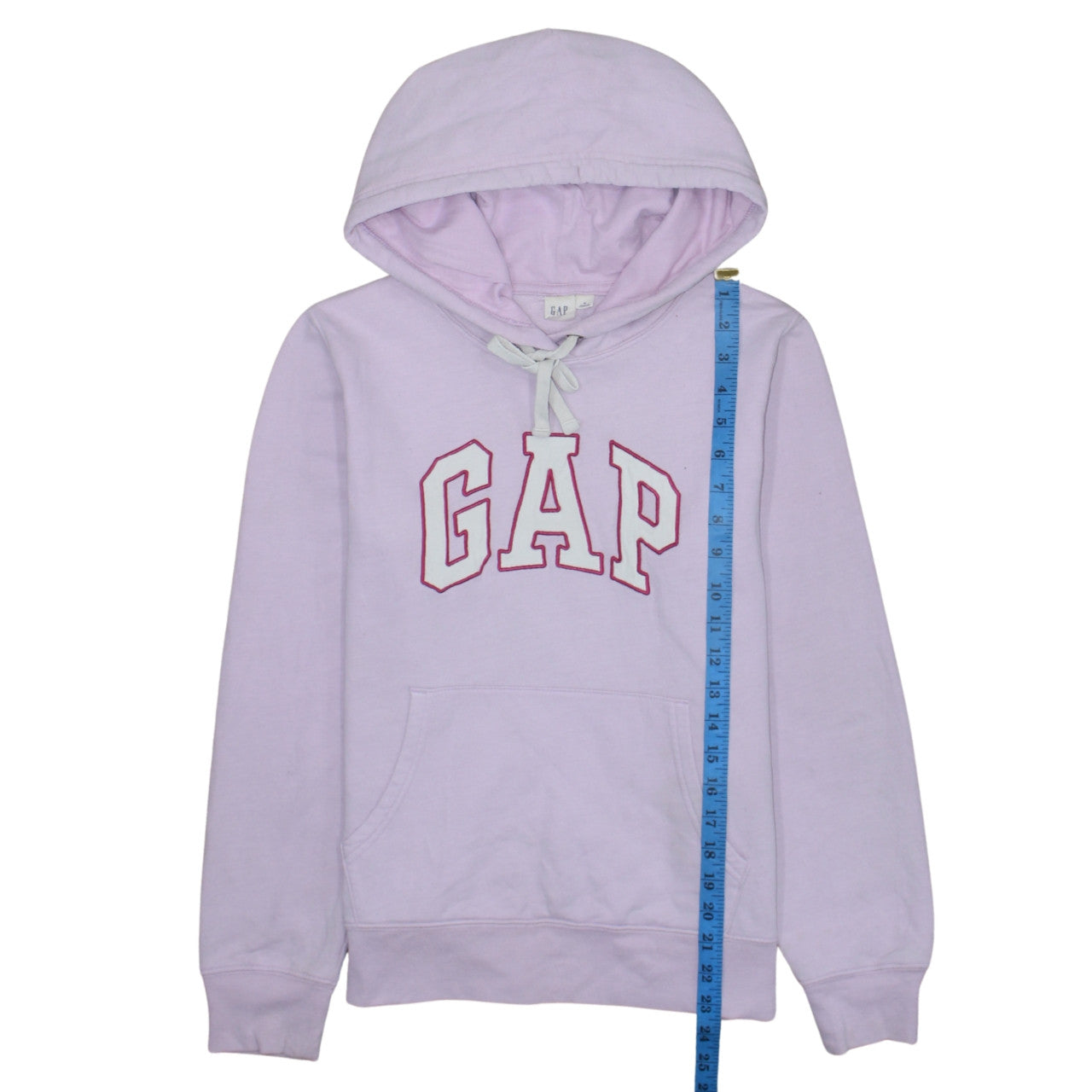GAP Women Lilac Logo Pullover Hoodie Size M Cotton Blend