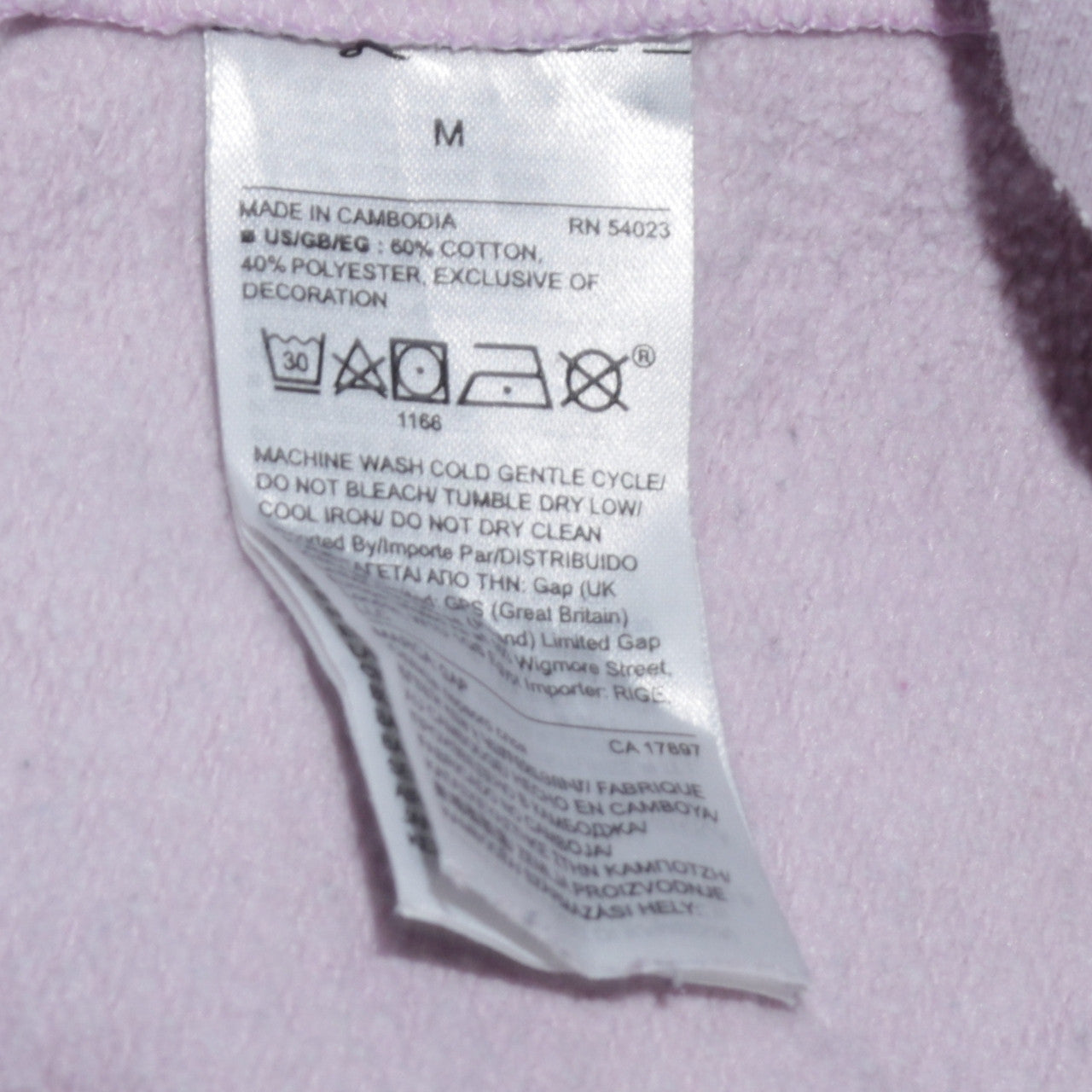 GAP Women Lilac Logo Pullover Hoodie Size M Cotton Blend