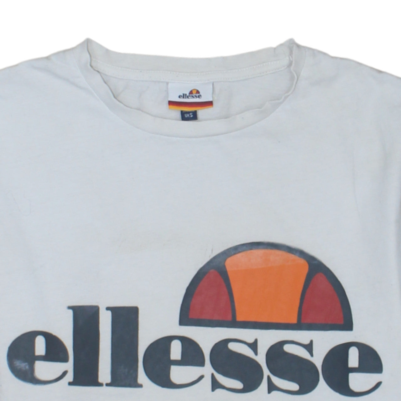 Ellesse Men's White Small Logo Graphic Cotton T-Shirt