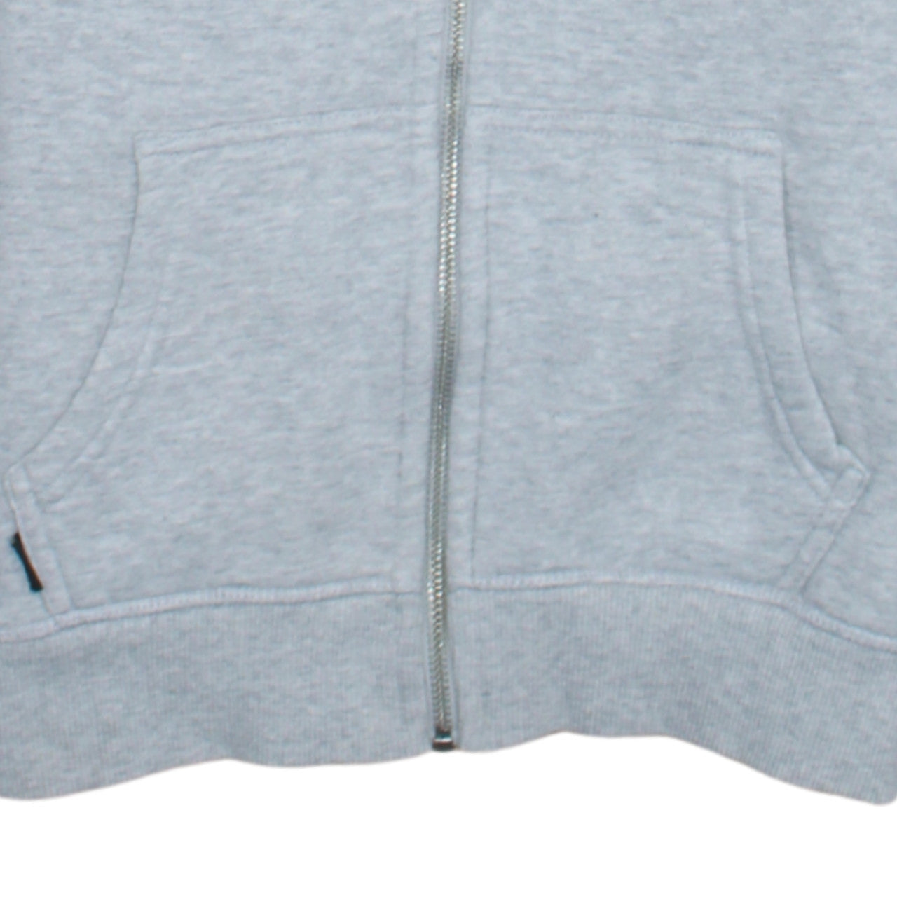 Superdry Womens Grey Full Zip Hoodie Size L Soft Fleece Sweatshirt