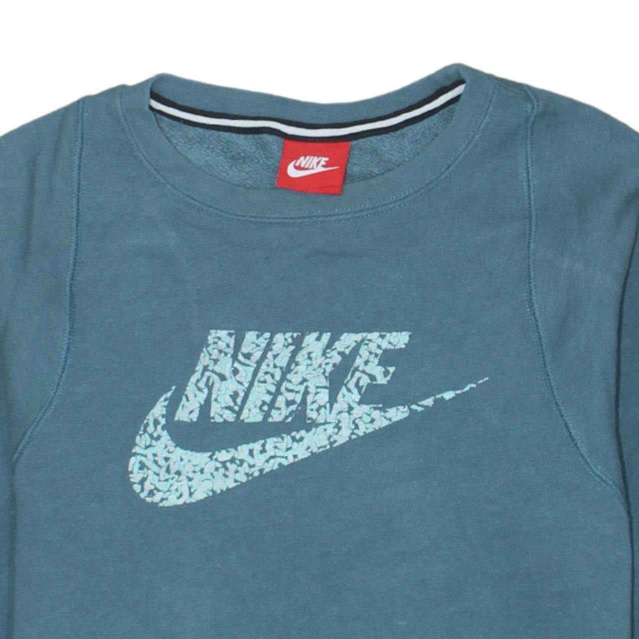 Nike Boys Blue Pullover Sweatshirt XL 13-15 Years Crew Neck Logo Print