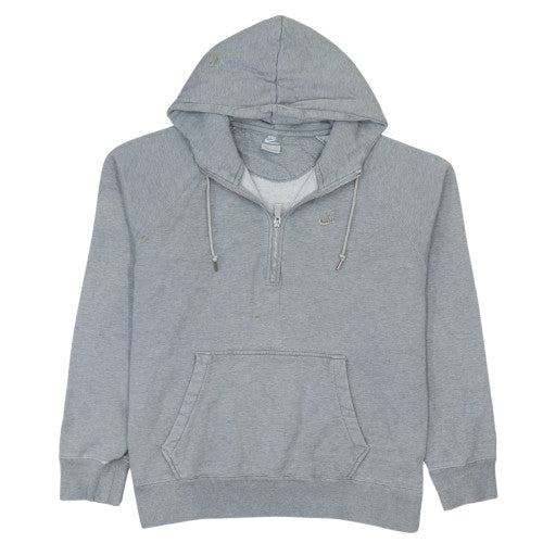 Nike Men's Grey 1/2 Zip Hoodie Sweatshirt Size L