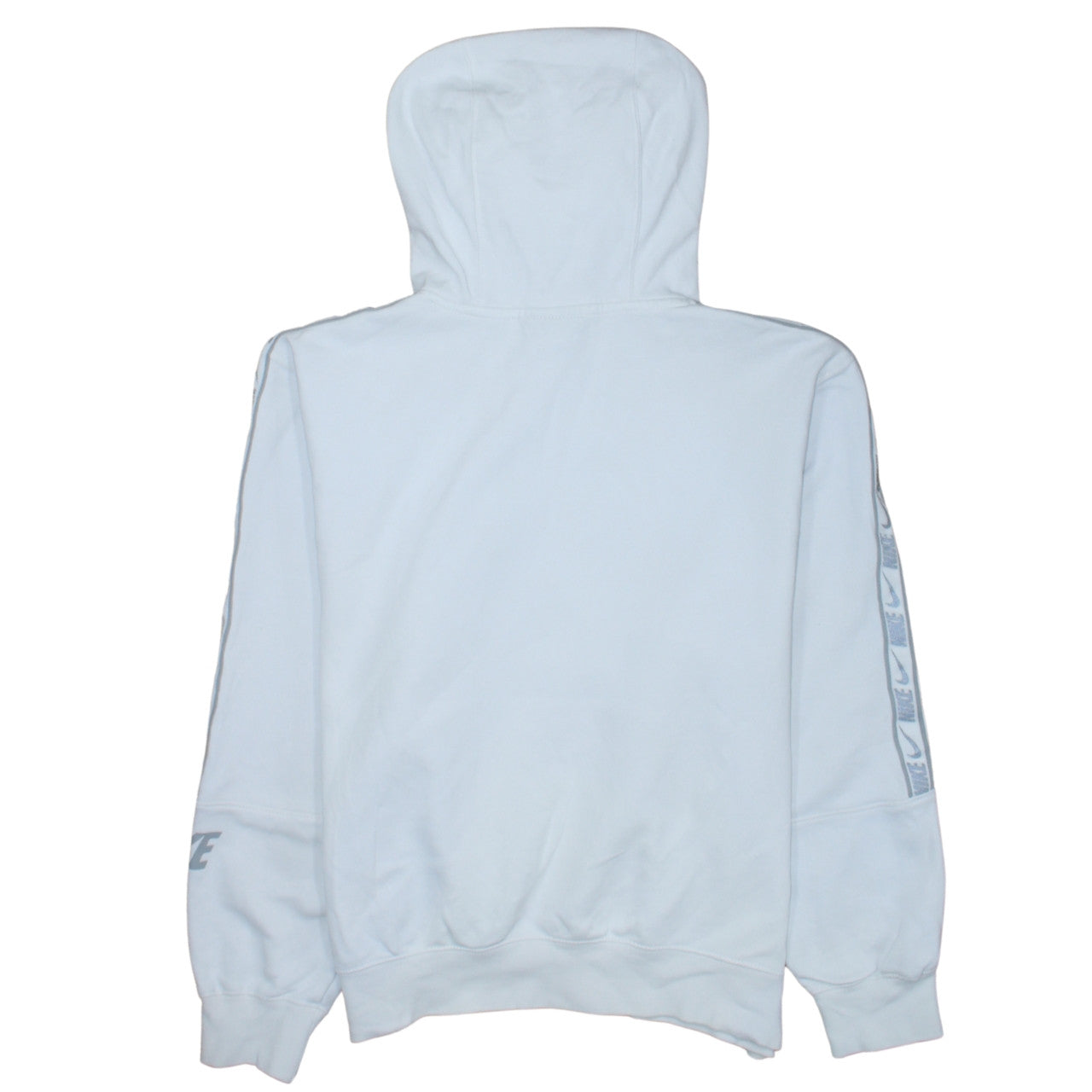 Nike Men White Pullover Hoodie S Sports Logo Fleece Sweatshirt