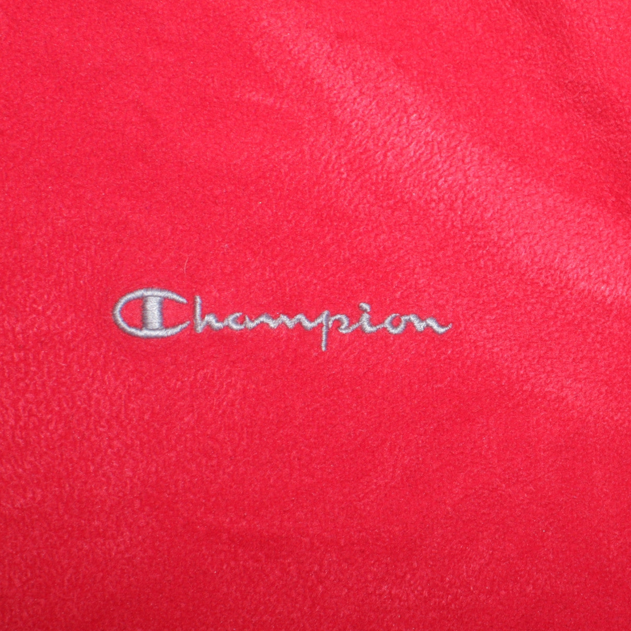 Champion Mens Red Fleece Quarter Zip Pullover Sweatshirt Size M