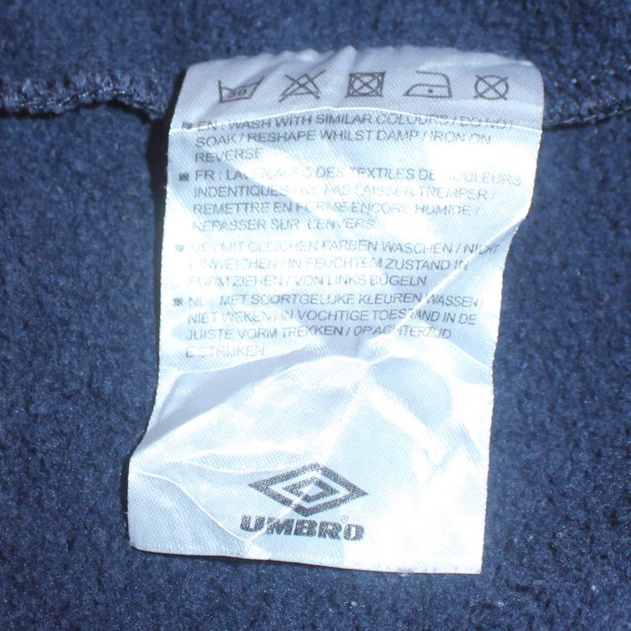 Umbro Men's Blue Orange Logo Crew Neck Sweatshirt Size S