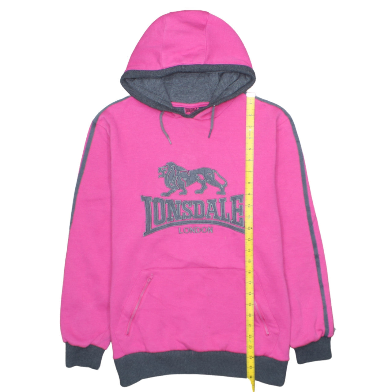 Lonsdale Women Pink Pullover Hoodie Size 14 Logo Sportswear