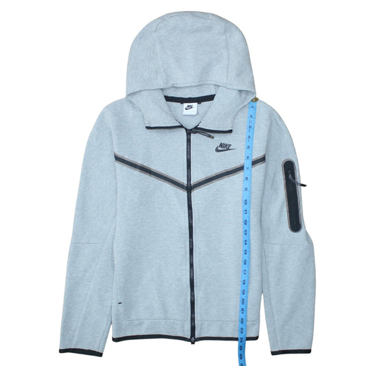 Nike Men's Grey Full Zip Hoodie Size S Sports Training