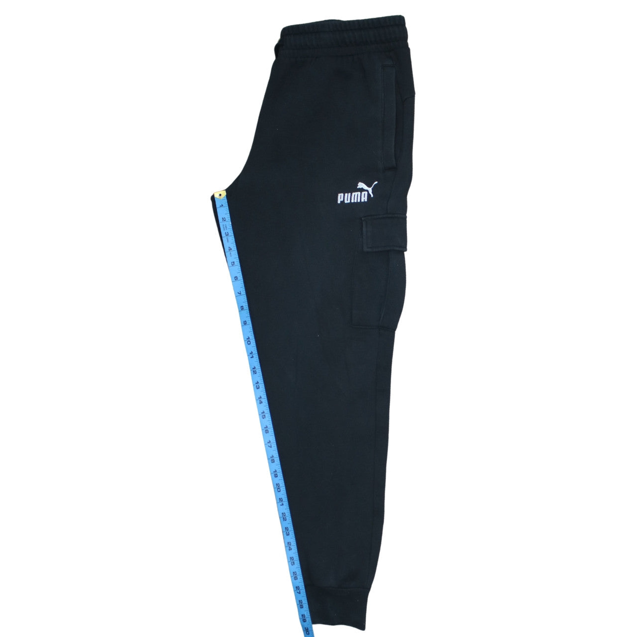 Puma Men's Black Cargo Jogger Trousers L Regular Fit