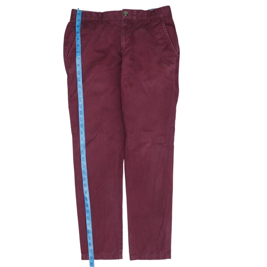 Tommy Hilfiger Men's Red Slim Chino Trousers Size 30R