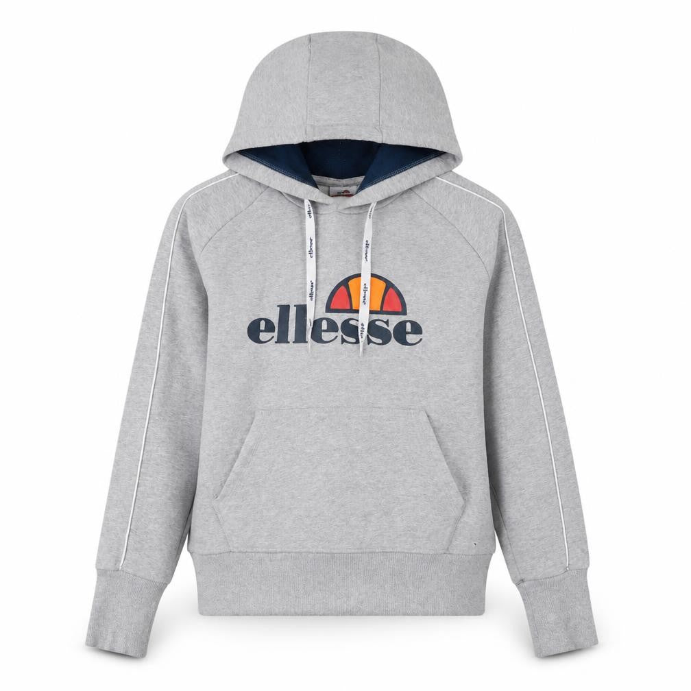Ellesse Women's Grey Hoodie Size 14 Pullover Logo Sweatshirt