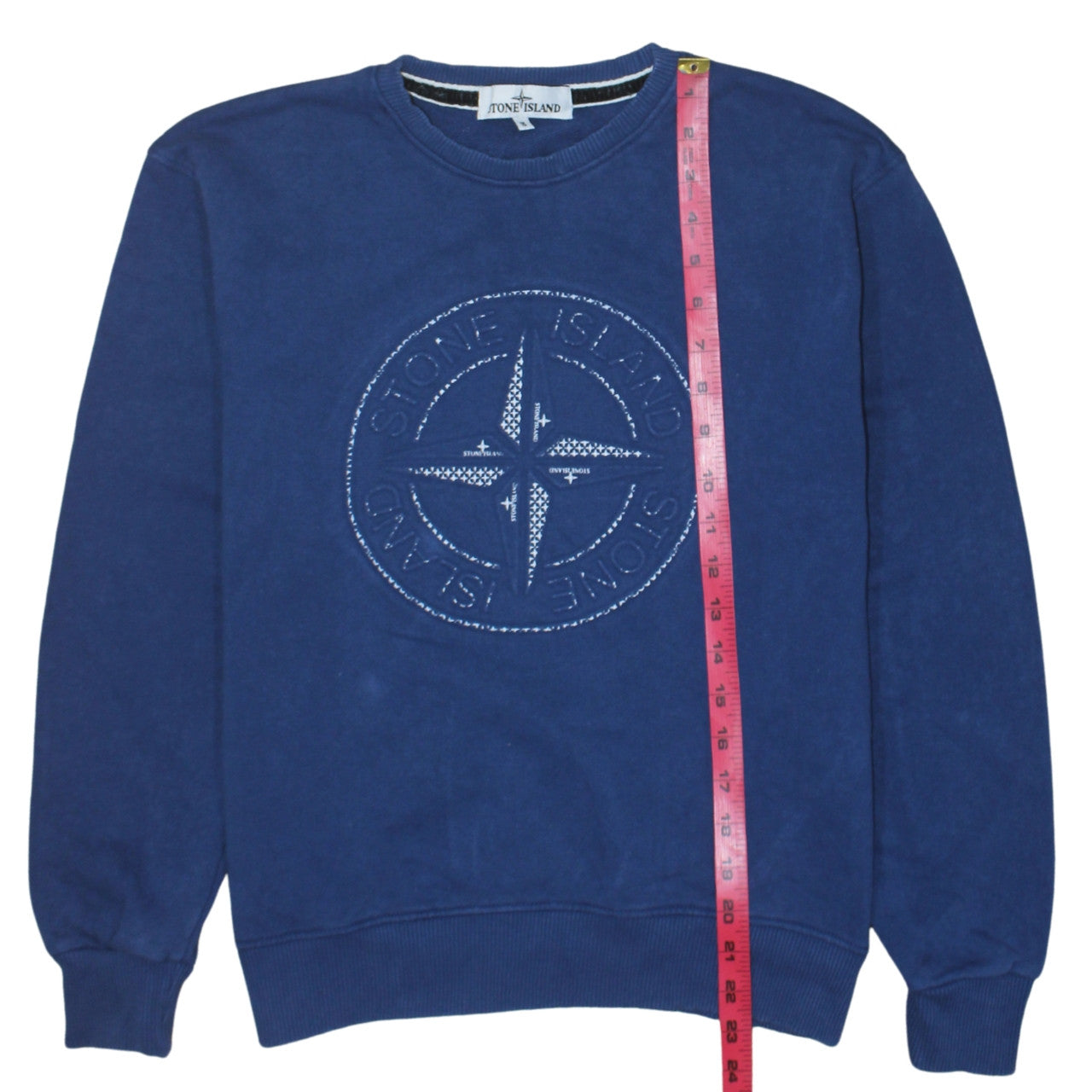 Stone Island Boys Blue Cotton Crew Neck Pullover Sweatshirt 16 Years
