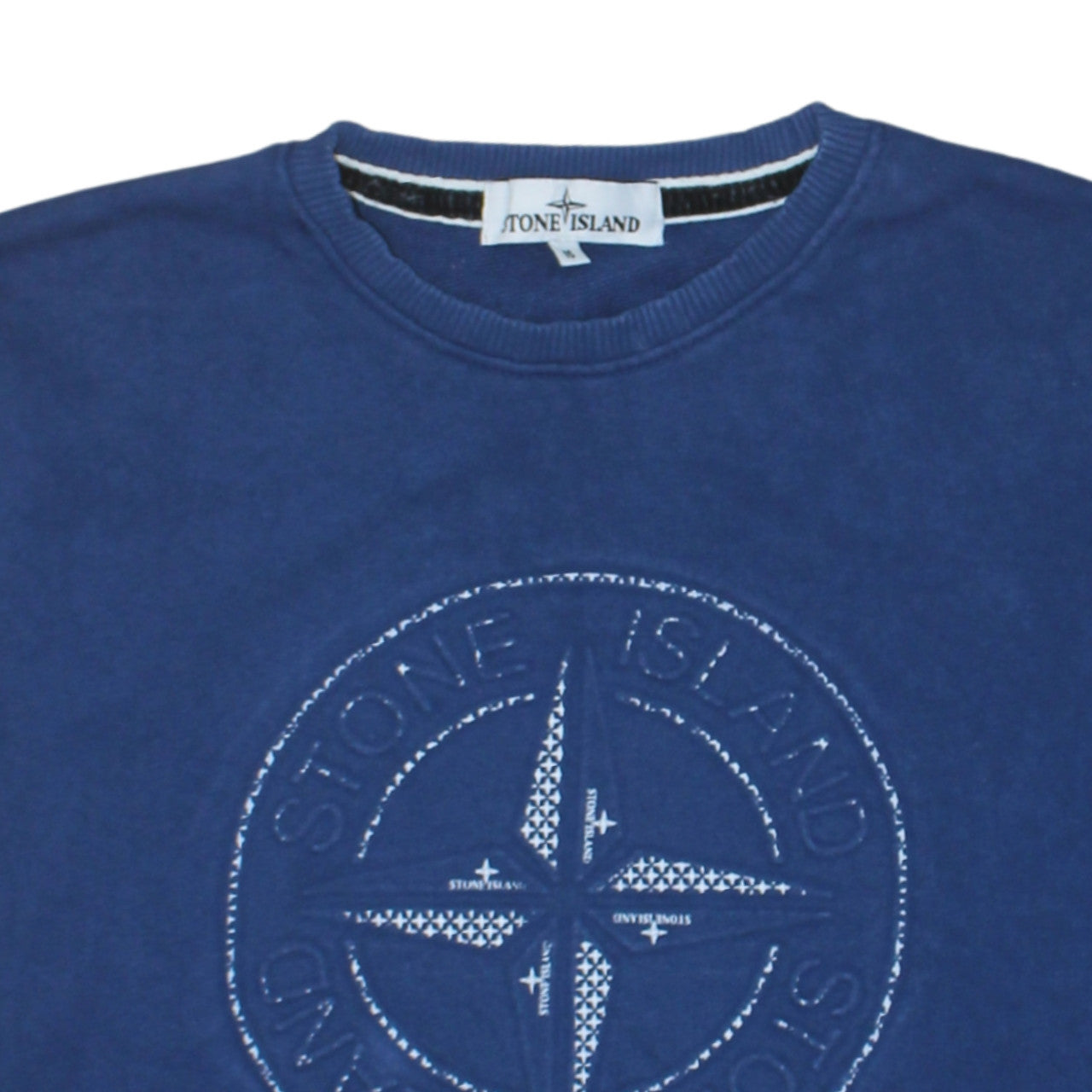 Stone Island Boys Blue Cotton Crew Neck Pullover Sweatshirt 16 Years