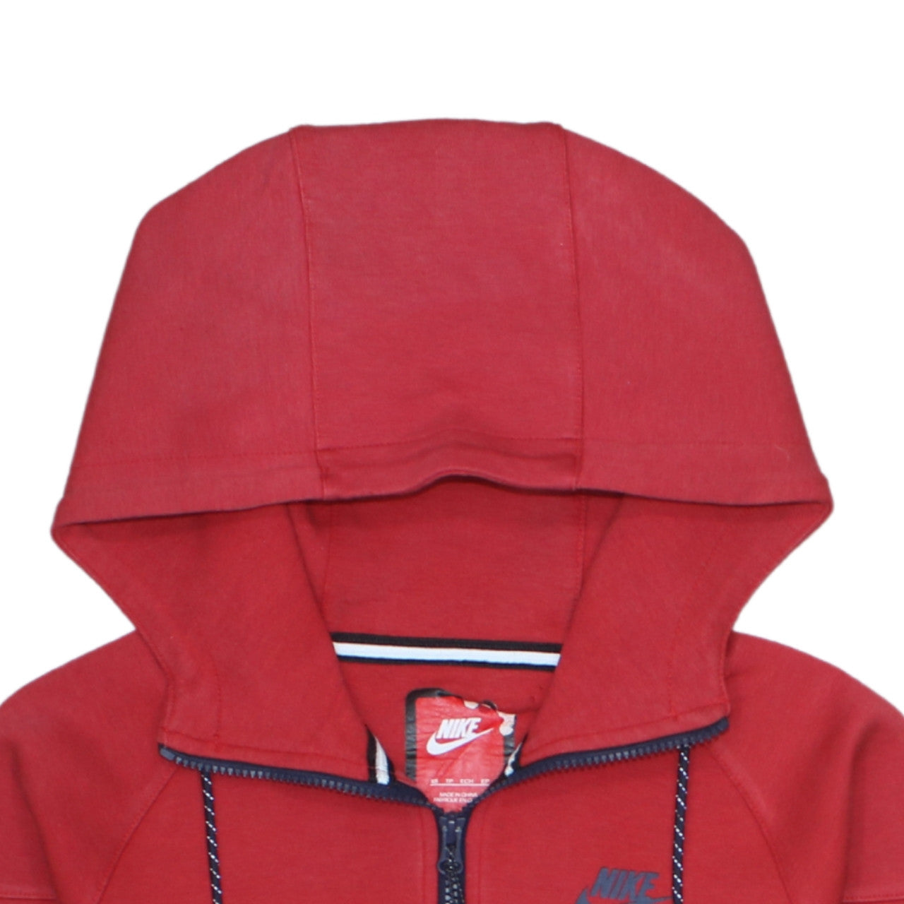 Nike Men's Red Full Zip Hooded Sweatshirt XS Fleece Sportswear
