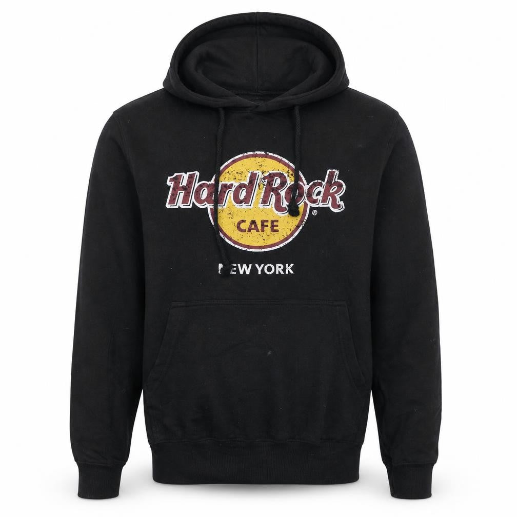 Hard Rock Cafe New York Men's Black Pullover Hoodie Medium