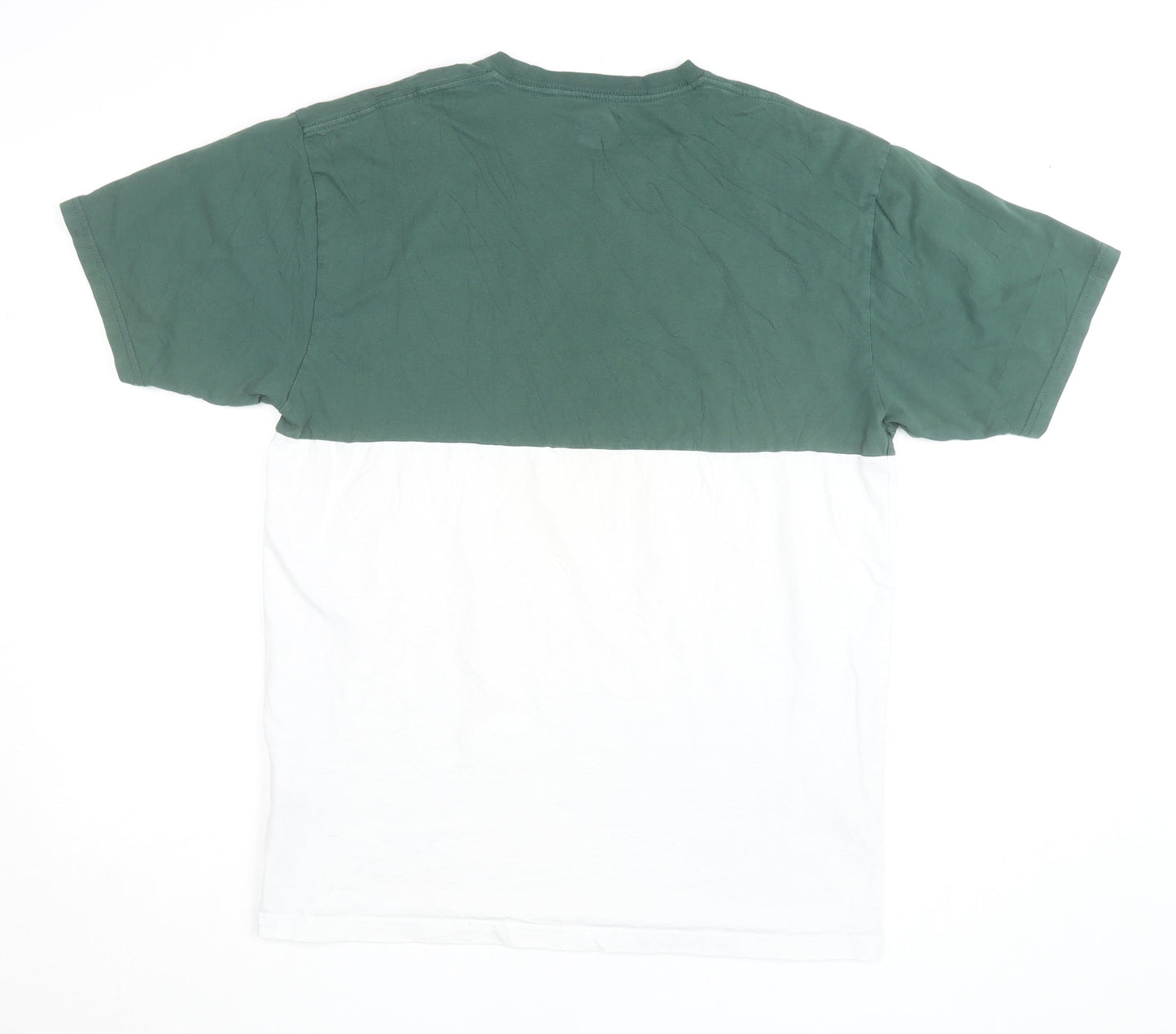 Vans Men’s Green White Colourblock Classic Fit T-Shirt Size L