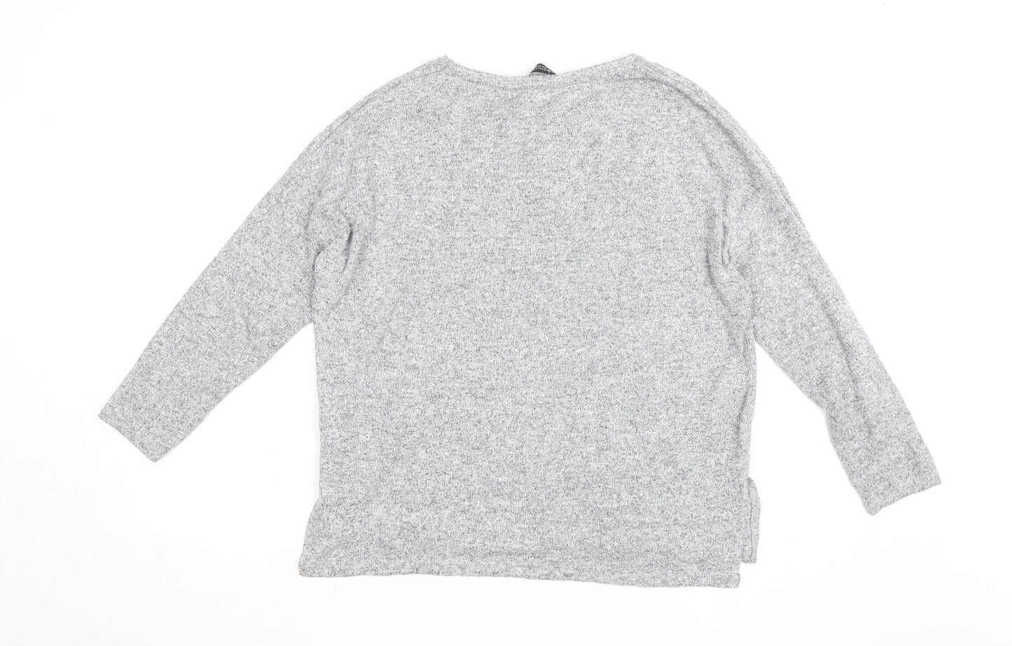 Dorothy Perkins Women’s Grey Beaded Knit Blouse Size 10